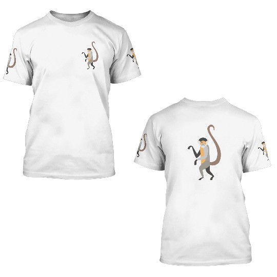 Squirrel monkey 3D T Shirts