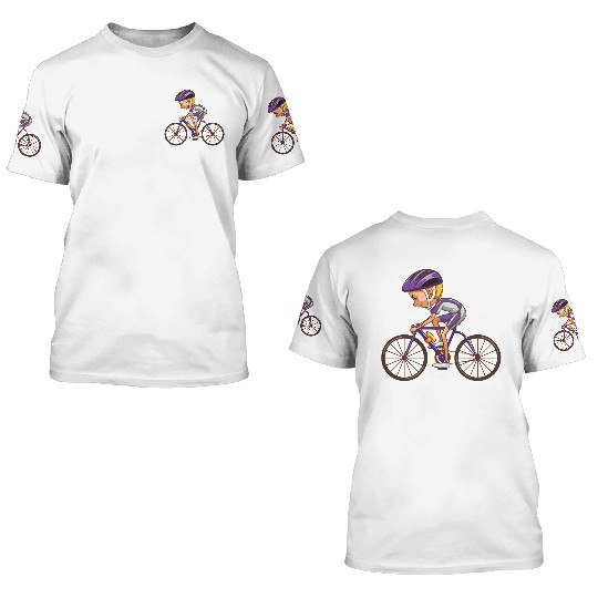 racing bike kid 3D T Shirts