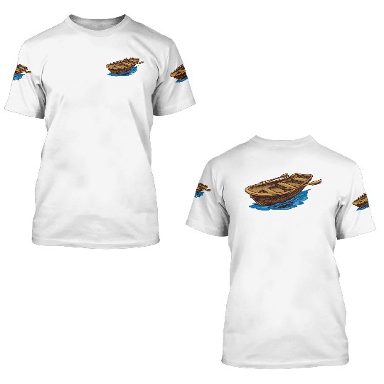 paddle boat 3D T Shirts