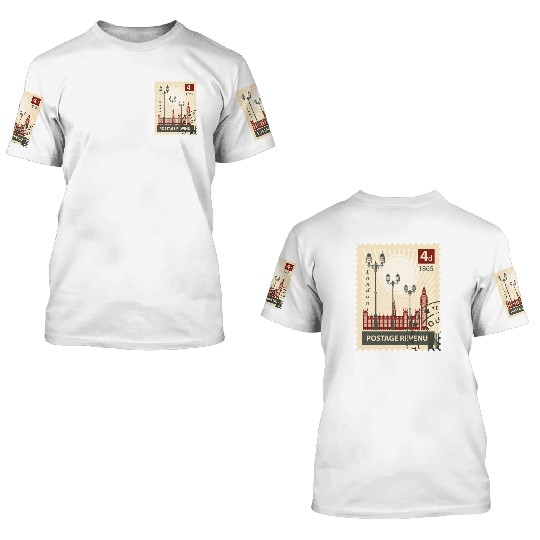 london stamp 3D T Shirts