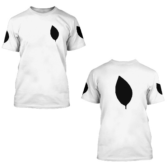 apple tree leaf silhouette 3D T Shirts