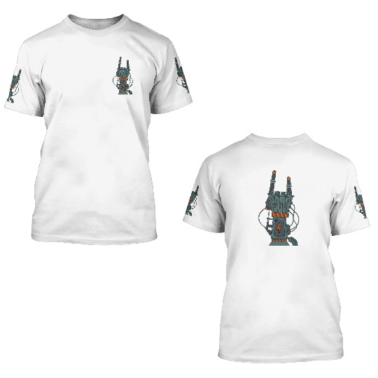 hard rock horns robot 3D T Shirts