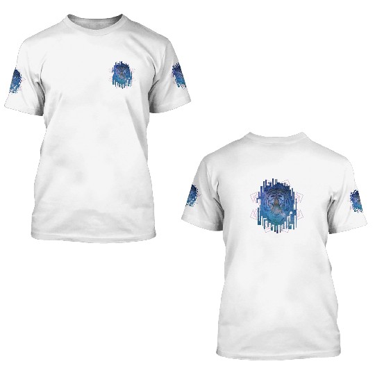 Space Tiger 3D T Shirts