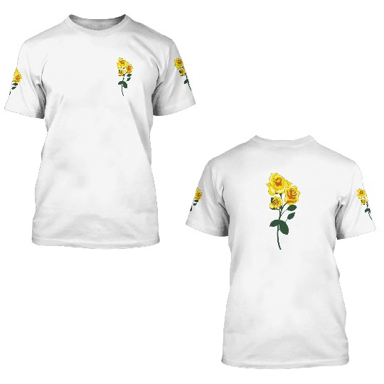 yellow rose 3D T Shirts
