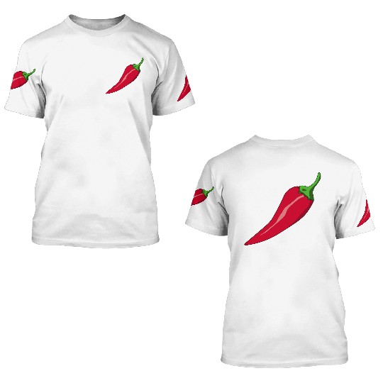 paprika chilli chili pepper citrus veggie gemuese 3D T Shirts
