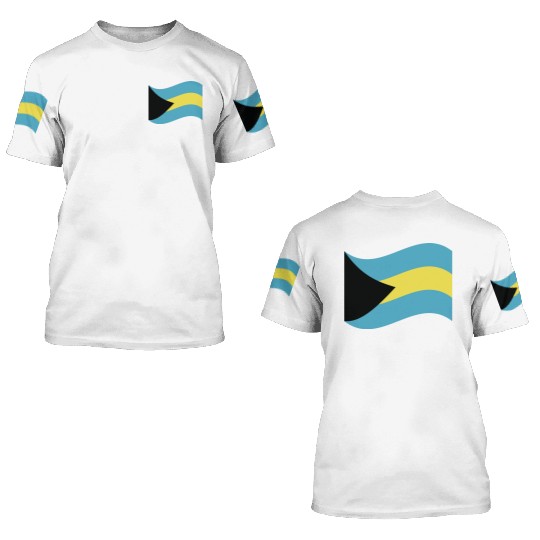 flag bahamas 3D T Shirts