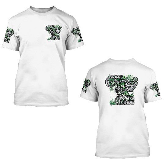 Supercross Born To Ride 3D T Shirts