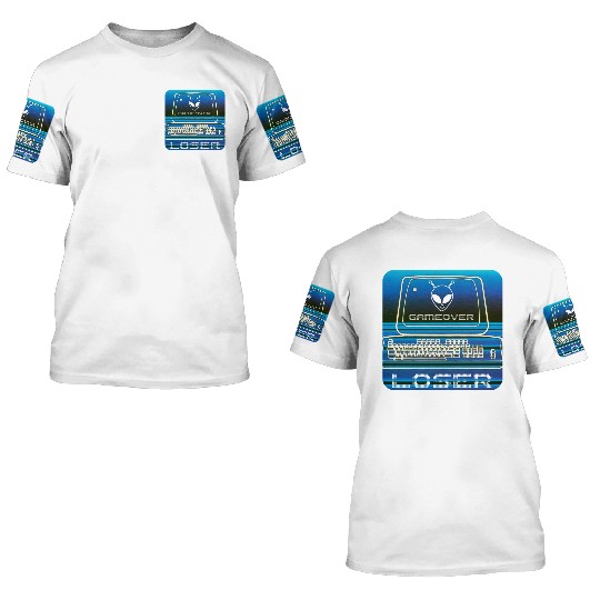 Game Over, Loser 3D T Shirts