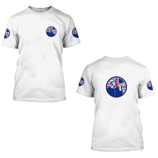 British Power Lineman 3D T Shirts
