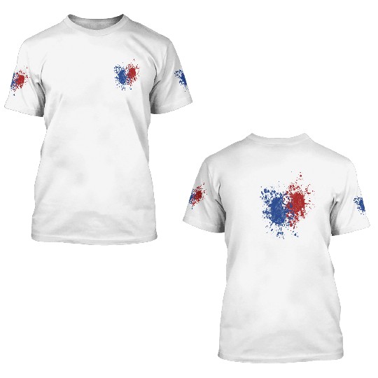 russian splatter 3D T Shirts