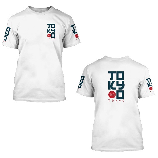 Tokyo 3D T Shirts and apparel design effect print,