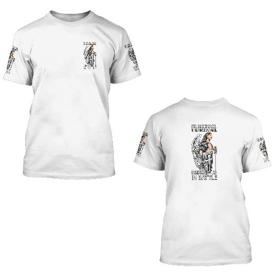 St Michael the Archangel Saints Angel Catholic 3D T Shirts