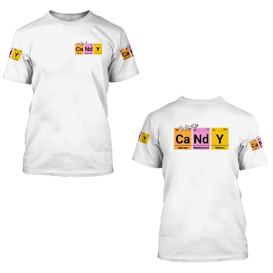 Candy love periodic table of elements 3D T Shirts