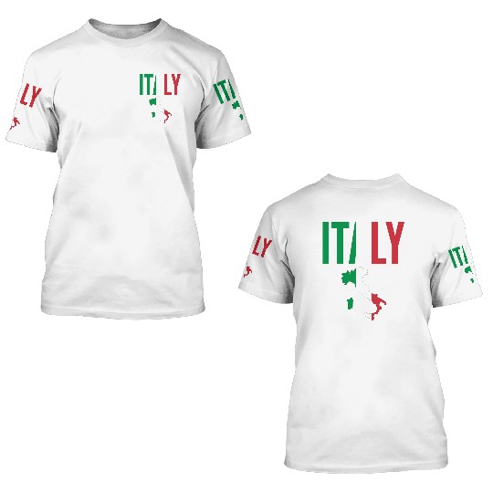 Italian Gift - Italy Map Country 3D T Shirts