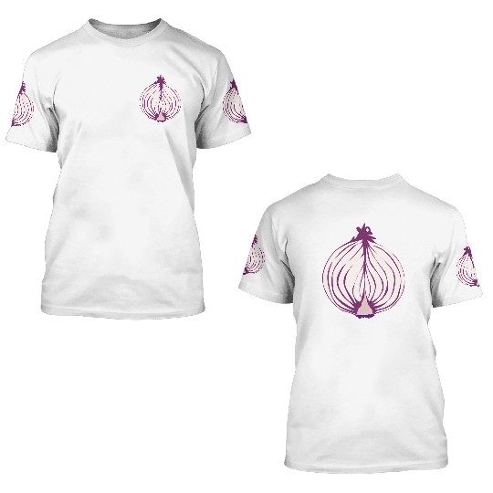 Red Onion 3D T Shirts
