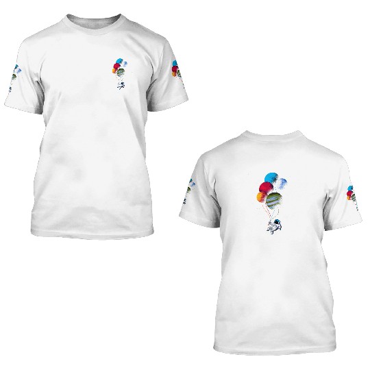 Astronaut balloons 3D T Shirts