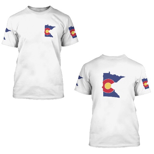 Colorado Flag Minnesota State minnesota grandpa 3D T Shirts