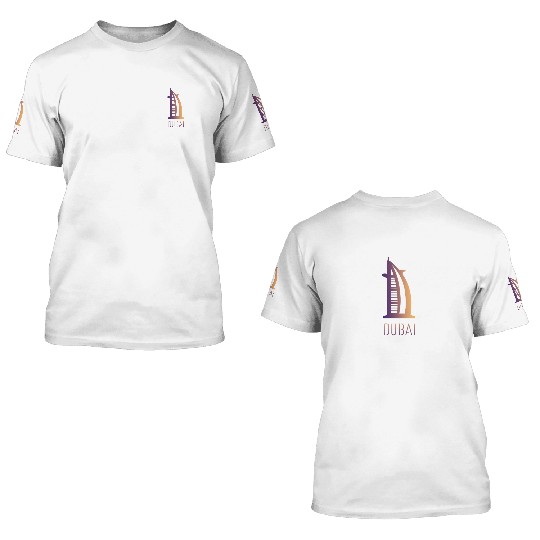 cool Burj al Arab Design in Dubai 3D T Shirts