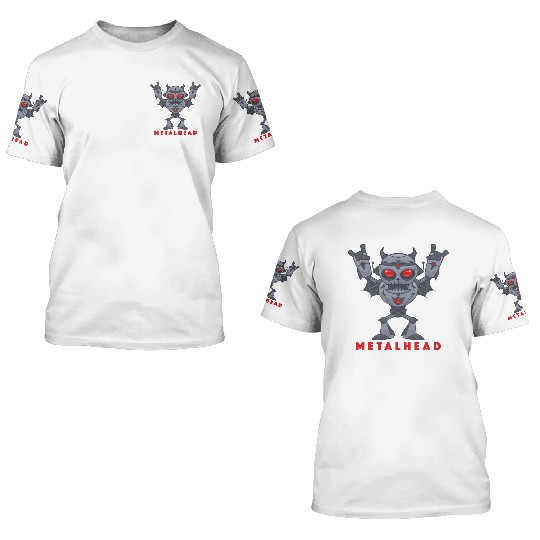 Heavy Metal Robot 3D T Shirts