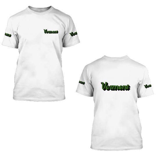 Green Vermont 3D T Shirts