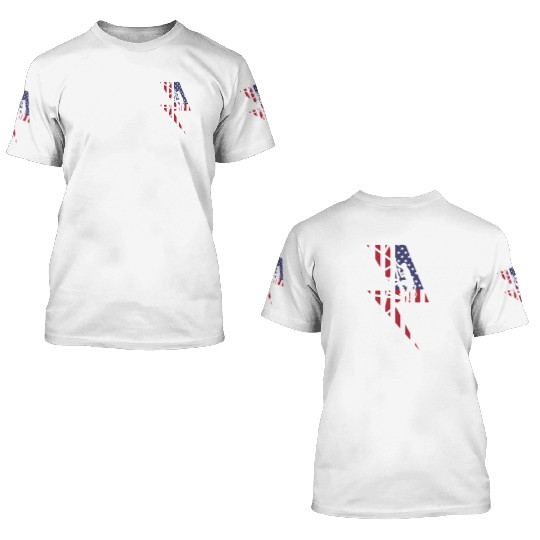 Lineman Usa American Flag Cable Pole Light Gift 3D T Shirts