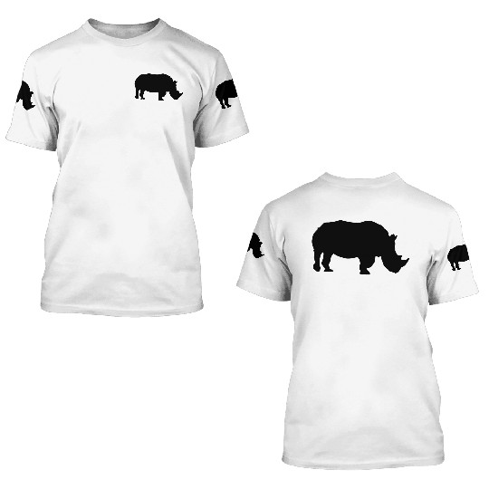 Rhinoceros 3D T Shirts