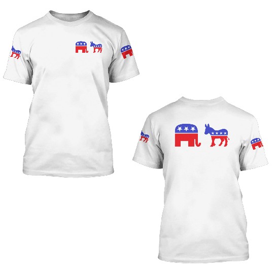 Democrat Republican 3D T Shirts