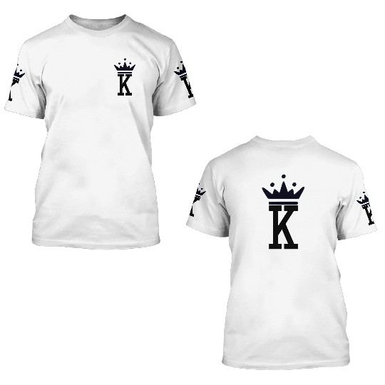 K and Crown Black King 3D T Shirts