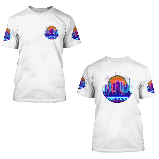Synthwave Space: Retrowave 3D T Shirts