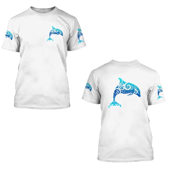 Maori Dolphin Polynesian T Tattoo Gift Idea 3D T Shirts