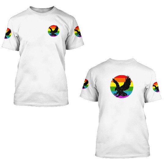 Rainbow Hawk 3D T Shirts