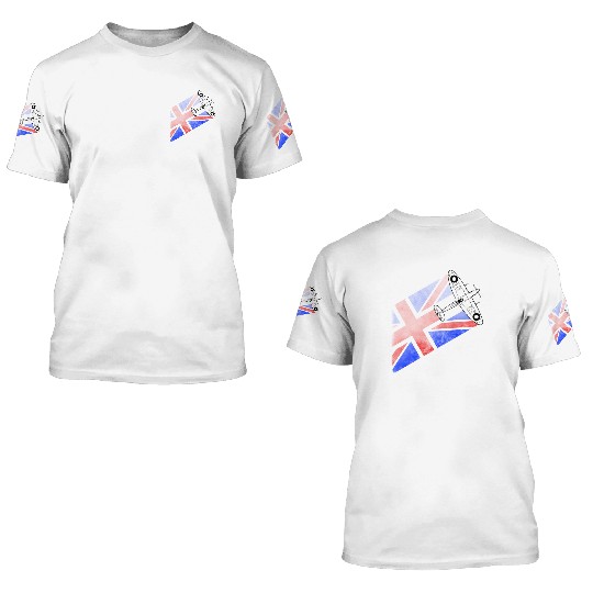 Spitfire UK Flag Mk.1 RAF British WWII 3D T Shirts