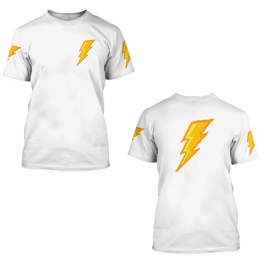 Lightning bolt Pixel 3D T Shirts