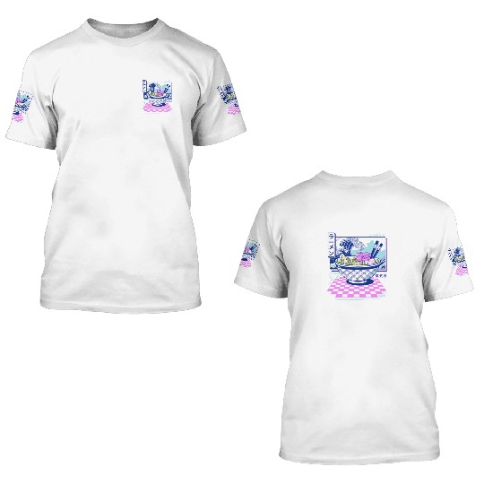 Vaporwave Ramen 3D T Shirts