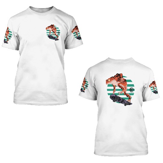 Skating frog 3D T Shirts