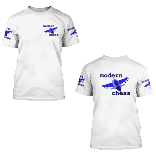 modern chess in royal blue 3D T Shirts