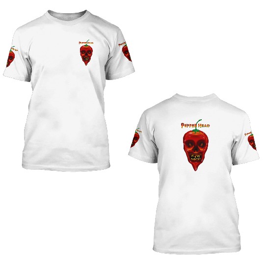 Pepper Head Skull 3D T Shirts