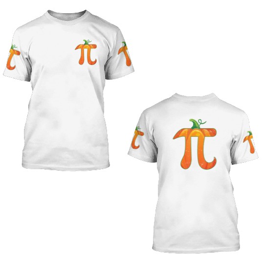 funny pumpkin pi halloween costume math pun gift 3D T Shirts