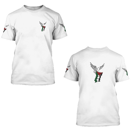Free Palestine Palestinian Flag Bird Eagle Palesti 3D T Shirts