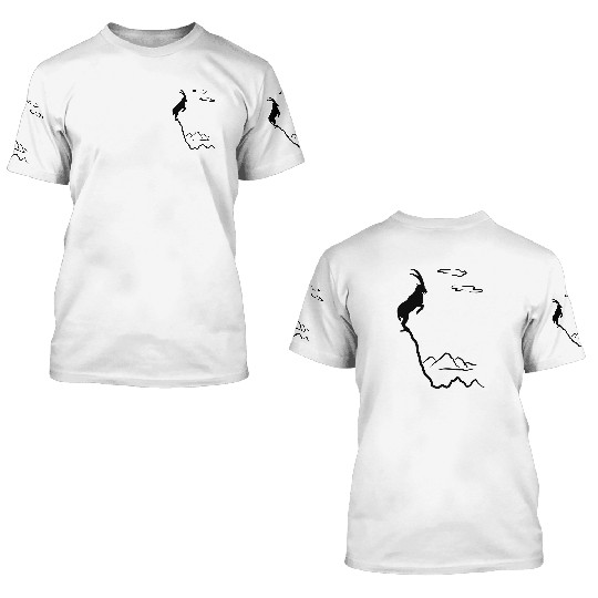 Mountain ibex, mountain goat 3D T Shirts