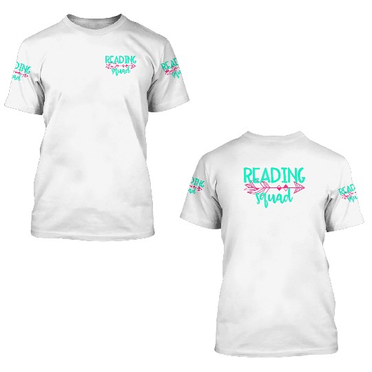 Reading Squad 3D T Shirts 3D T Shirts Teacher Appreciation Gif