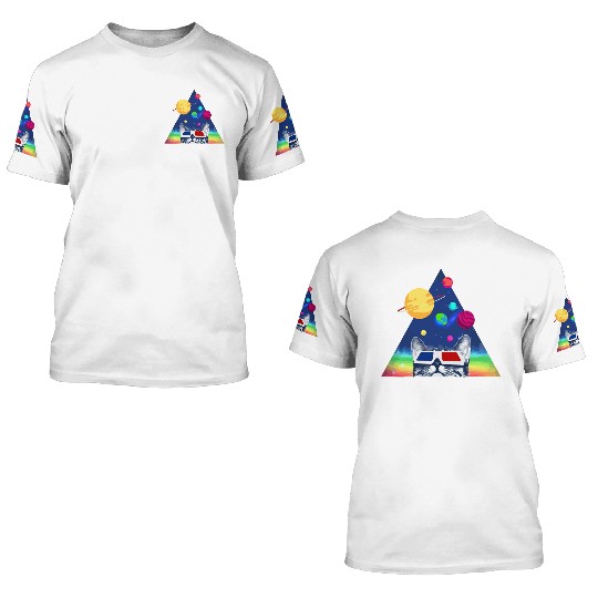 3D Space Cat 3D T Shirts