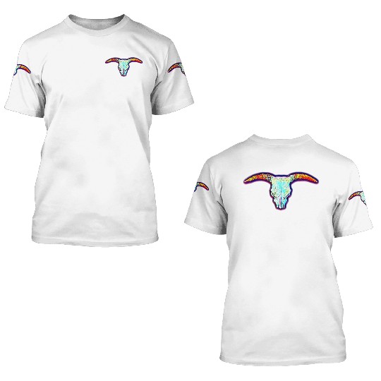 Cow skull 3D T Shirts