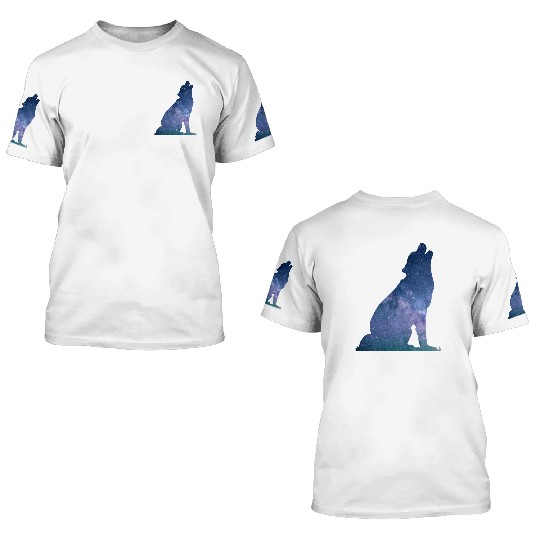 Galaxy Wolf 3D T Shirts