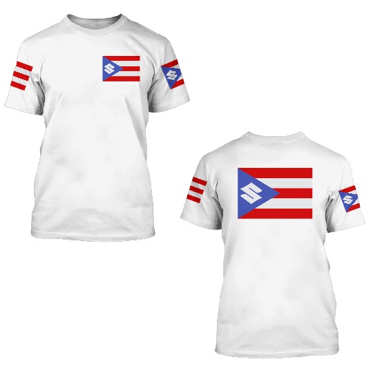 Suzuki Puerto Rico Flag 3D T Shirts