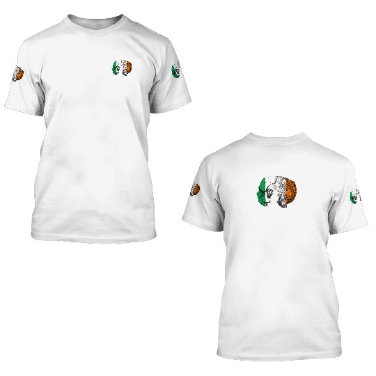 Until Valhalla, Vikings, Viking irish Flag 3D T Shirts