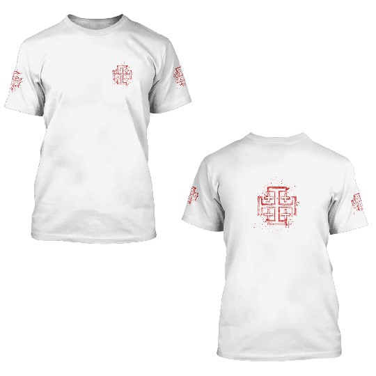 Knights Templar Crusader Cross 3D T Shirts