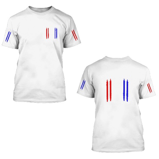 V-22 Osprey Helicopter Red White Blue Contrails 3D T Shirts