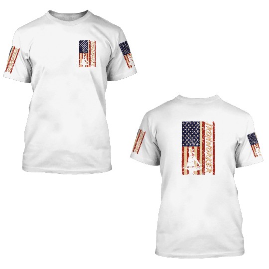 US Flag Ironworker Independence labor Day 3D T Shirts