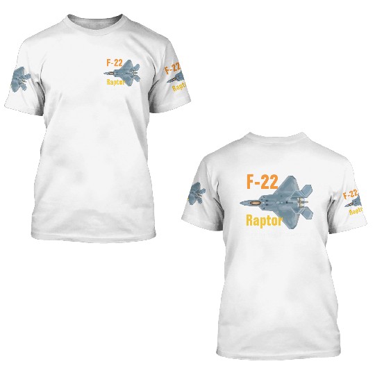 F 22 Raptor stealth fighter 3D T Shirts